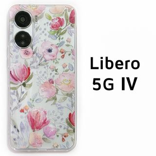 Libero 5G Ⅳ クリア フラワー 花 ソフトケース カバー