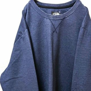 32°ヒート 無地 スウェットトレーナー ネイビー 紺色 2XL 古着(スウェット)