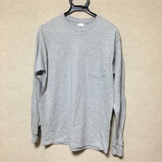 ギルタン(GILDAN)の新品 GILDAN ギルダン 長袖ロンT ポケット付き グレー S(Tシャツ/カットソー(七分/長袖))