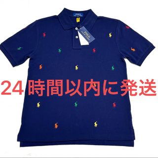 POLO RALPH LAUREN - 新品☆ラルフローレン マルチポニー ポロシャツ ネイビー カラフル ボーイズL