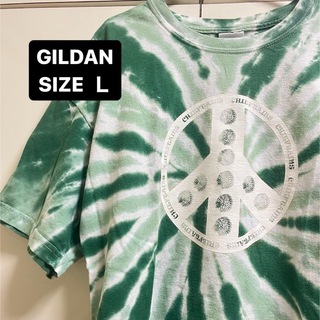 ギルタン(GILDAN)の【GILDAN】 プリントTシャツ　タイダイTシャツ　Lサイズ(Tシャツ/カットソー(半袖/袖なし))