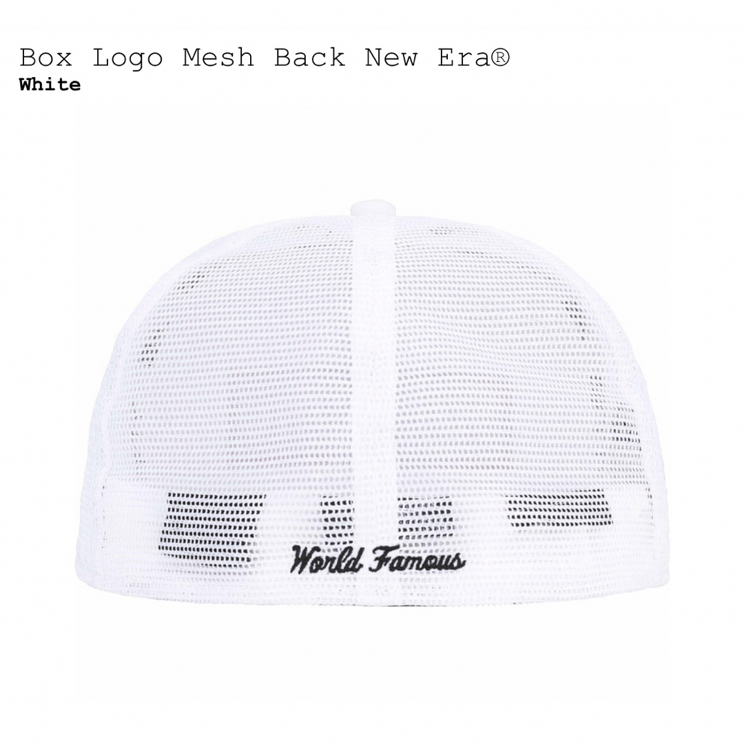 Supreme(シュプリーム)のBox Logo Mesh Back New Era　白5/8 メンズの帽子(キャップ)の商品写真