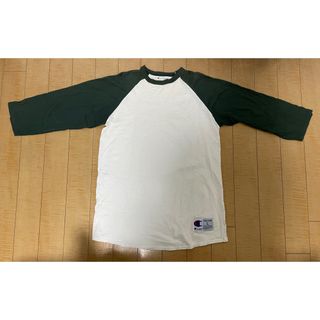 チャンピオン(Champion)のUS Champion ラグランTシャツ　グリーン×ホワイト(Tシャツ/カットソー(七分/長袖))