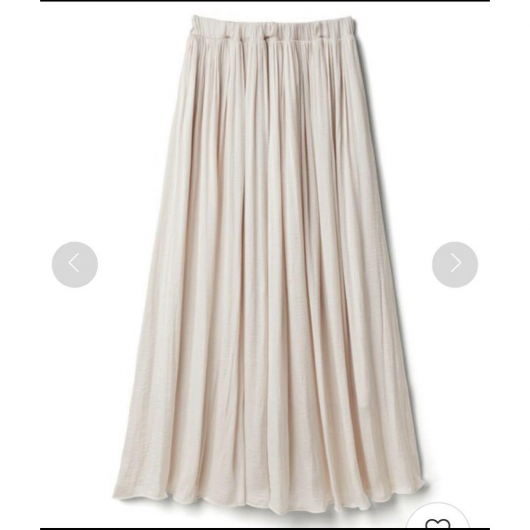 GRL(グレイル)の【新品】GRL ギャザーフレアスカート ホワイト 白 レディースのスカート(ロングスカート)の商品写真