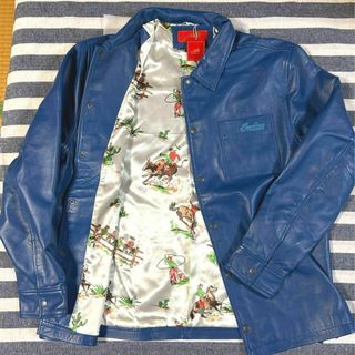 Indian インディアン Leather shirt メンズ/レディース ブラ(レザージャケット)