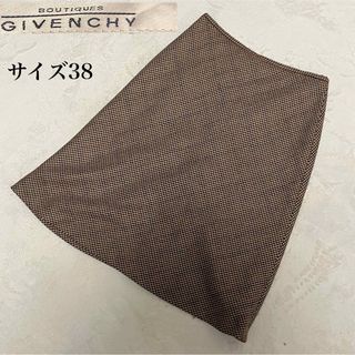 GIVENCHY - ヴィンテージ　ジバンシー　GIVENCY 千鳥柄　膝丈スカート　Mサイズ