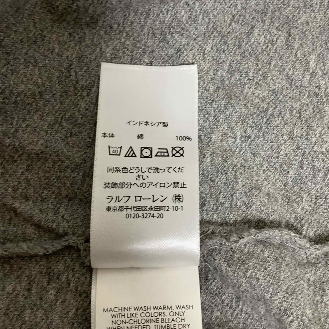 POLO RALPH LAUREN(ポロラルフローレン)のポロラルフローレン　半袖Tシャツ　Ｖネック　ワンポイント　グレー　Mサイズ メンズのトップス(Tシャツ/カットソー(半袖/袖なし))の商品写真