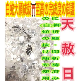 種字✨梵字✨酉✨鳥✨真言✨不動明王✨蛇の抜け殻✨白蛇のお守り【天赦日ご祈祷】AG(ストラップ/イヤホンジャック)