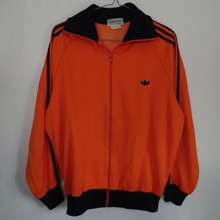 アディダス(adidas)のadidas トラックジャケット ジャージ オレンジ デサント 80s(ジャージ)