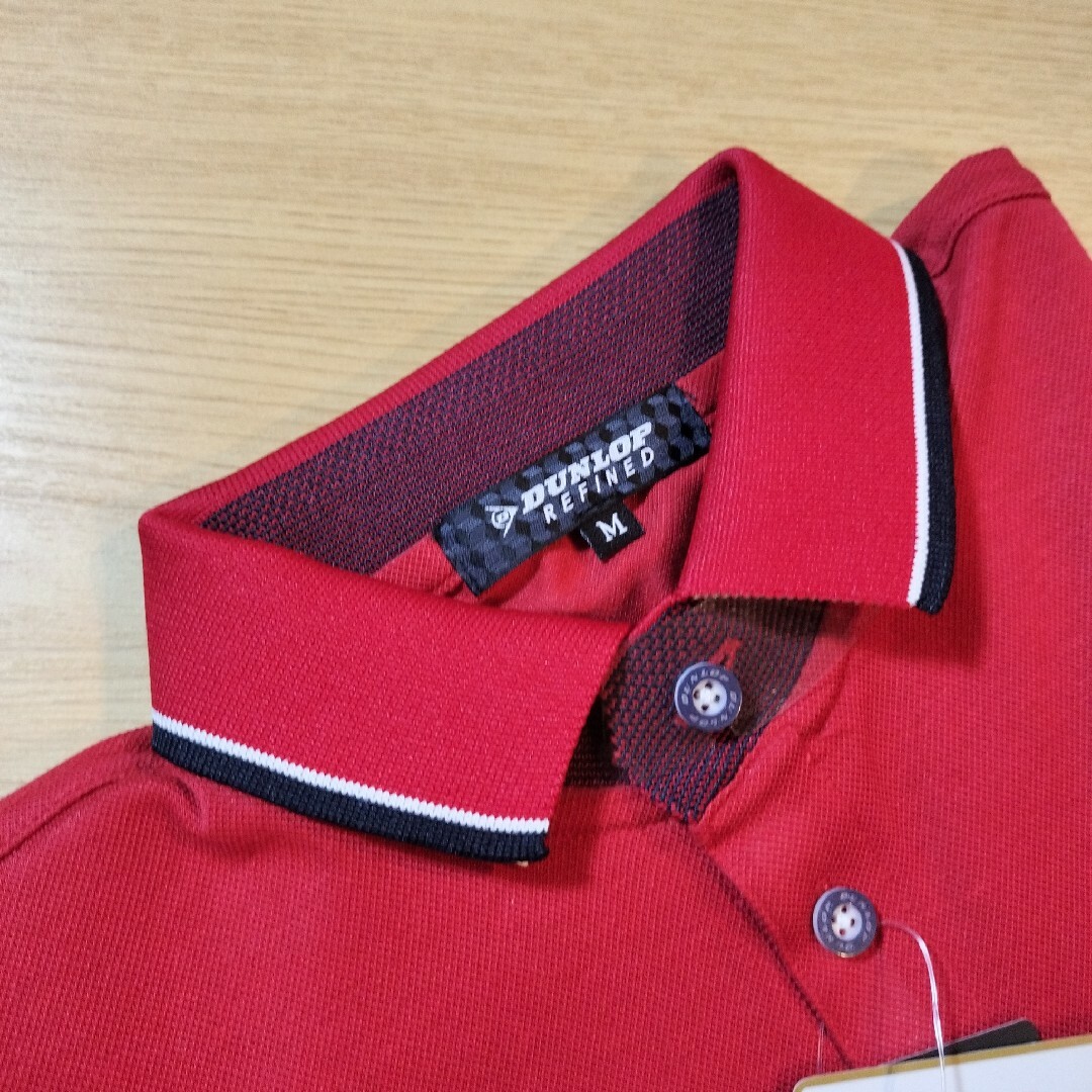 DUNLOP(ダンロップ)の◎DUNLOP REFINED M半袖吸汗発散日本製ポロシャツ　赤 メンズのトップス(ポロシャツ)の商品写真