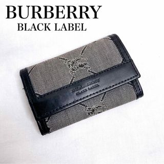 バーバリーブラックレーベル(BURBERRY BLACK LABEL)のBURBERRY BLACK LABEL キーケース メンズ キャンバス 黒(キーケース)