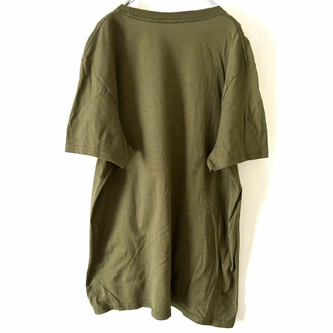 SEEMOR マウンテン トライアングル Tシャツ Lカーキグリーン緑 古着 メンズのトップス(Tシャツ/カットソー(半袖/袖なし))の商品写真