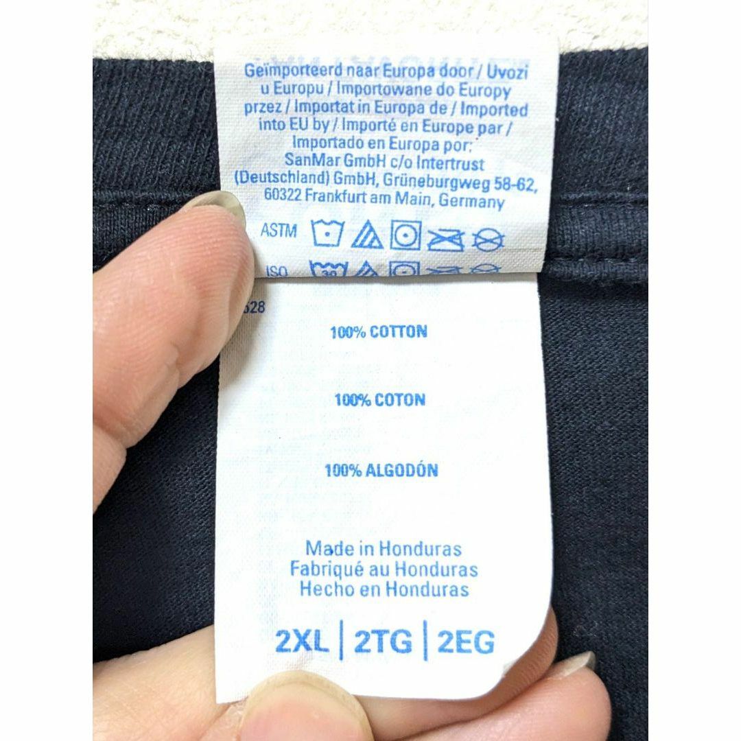 ポートアンドカンパニーベーコン目玉焼きデカロゴ Tシャツブラック黒2XL古着 メンズのトップス(Tシャツ/カットソー(半袖/袖なし))の商品写真