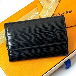 ルイヴィトン(LOUIS VUITTON)の美品 ルイヴィトン エピ ミュルティクレ6 キーケース 黒 ユニセックス(キーケース)