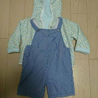 プチバトー(PETIT BATEAU)の専用です♥プチバトーヒッコリーサロペット18m/81㎝(パンツ)