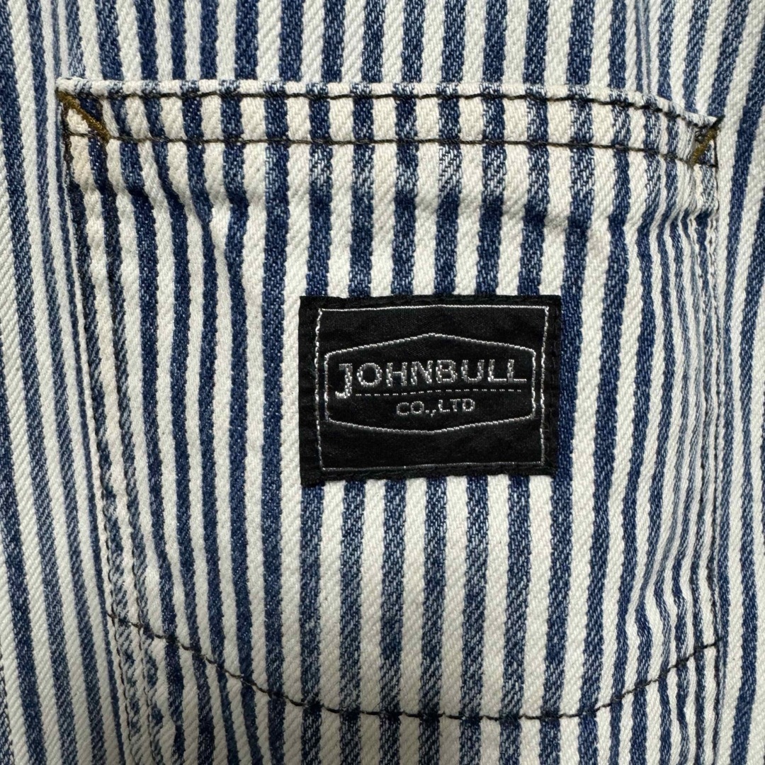 JOHNBULL PRIVATE LABO(ジョンブルプライベートラボ)のjohnbull private laboストライプカバーオール！日本製！ メンズのジャケット/アウター(カバーオール)の商品写真