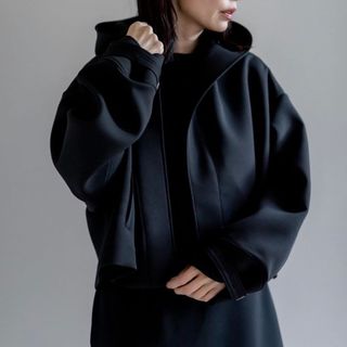 deres デレス　switch neck feather short coat(スプリングコート)