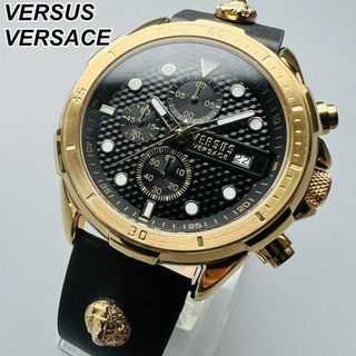 ヴェルサーチ(VERSACE)のヴェルサス ヴェルサーチ 腕時計 新品 メンズ ゴールド クォーツ ブラック(腕時計(アナログ))