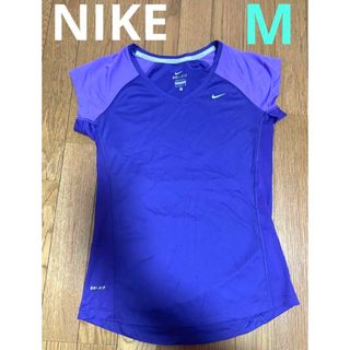 ナイキ(NIKE)のナイキ　ドライフィット　Tシャツ　M 紫　パープル　スポーツ　ランニング　ジム(ウェア)