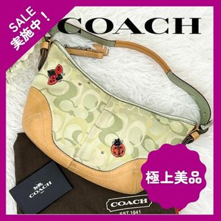 コーチ(COACH)のコーチ COACH ミニハンドバッグ シグネチャー ジャガード  てんとう虫(ハンドバッグ)