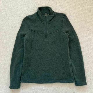 ザノースフェイス(THE NORTH FACE)のTHE NORTH FACE ハーフジップ フリース グリーン レディース M(ブルゾン)