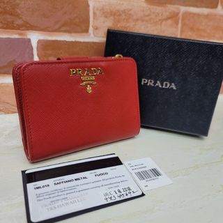 PRADA - PRADA☆鑑定済☆サフィアーノ 1ML018 レッド プラダ財布