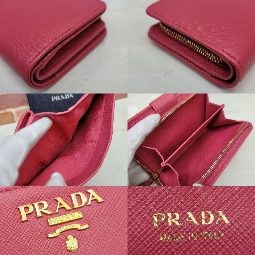 PRADA - PRADA☆鑑定済☆サフィアーノ1ML225 ピンク PEONIA プラダ財布