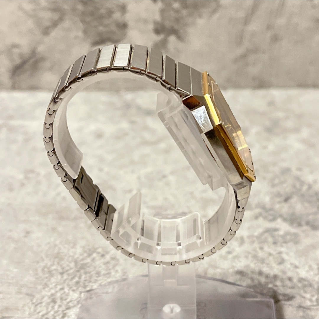 LONGINES(ロンジン)の希少 LONGINES ロンジン QZ デイト 八角形 黒文字盤 腕時計 レディースのファッション小物(腕時計)の商品写真