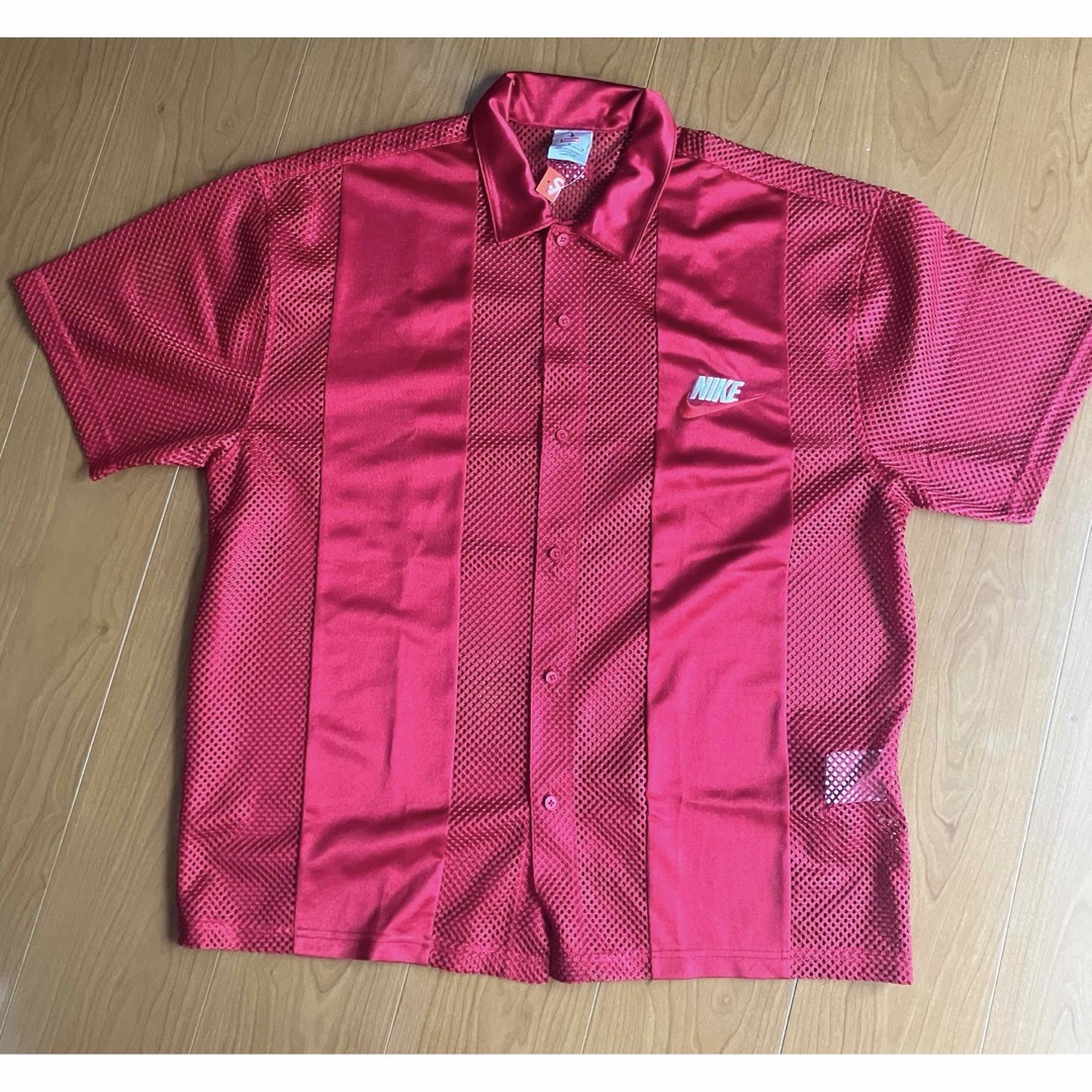 Supreme(シュプリーム)のSupreme x Nike Mesh S/S Shirt Red Mサイズ メンズのトップス(ポロシャツ)の商品写真