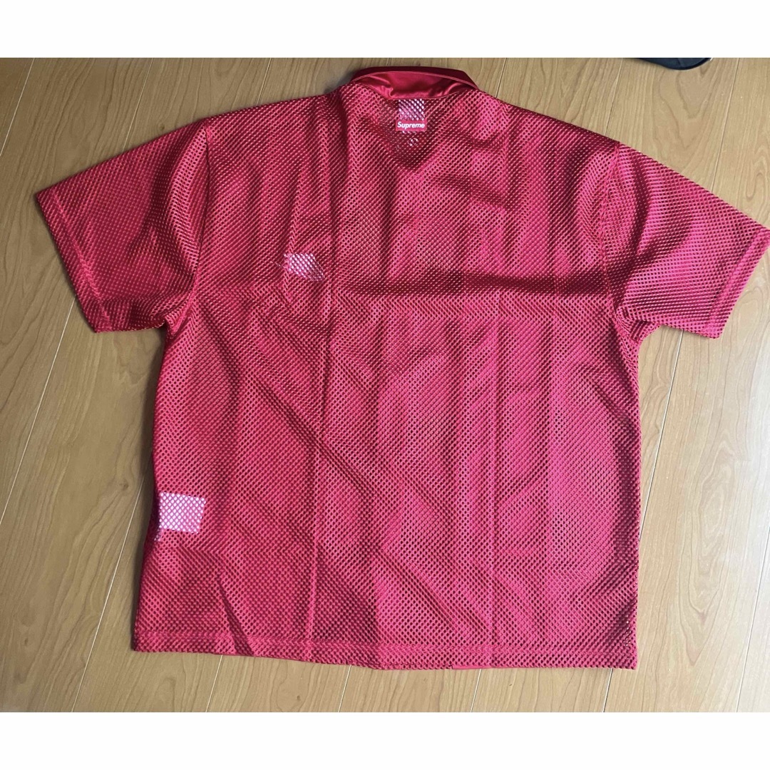 Supreme(シュプリーム)のSupreme x Nike Mesh S/S Shirt Red Mサイズ メンズのトップス(ポロシャツ)の商品写真