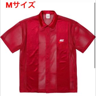 シュプリーム(Supreme)のSupreme x Nike Mesh S/S Shirt Red Mサイズ(ポロシャツ)