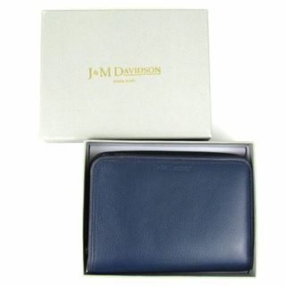 J&M DAVIDSON - ジェイ＆エム デヴィッドソン 二つ折り財布 未使用 レザー ウォレット ブランド 小物 レディース ネイビー J&M Davidson