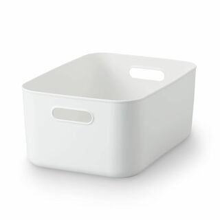 MUJI 無印良品 やわらかポリエチレンケース ホワイト 中 約幅25.5×奥行(ケース/ボックス)