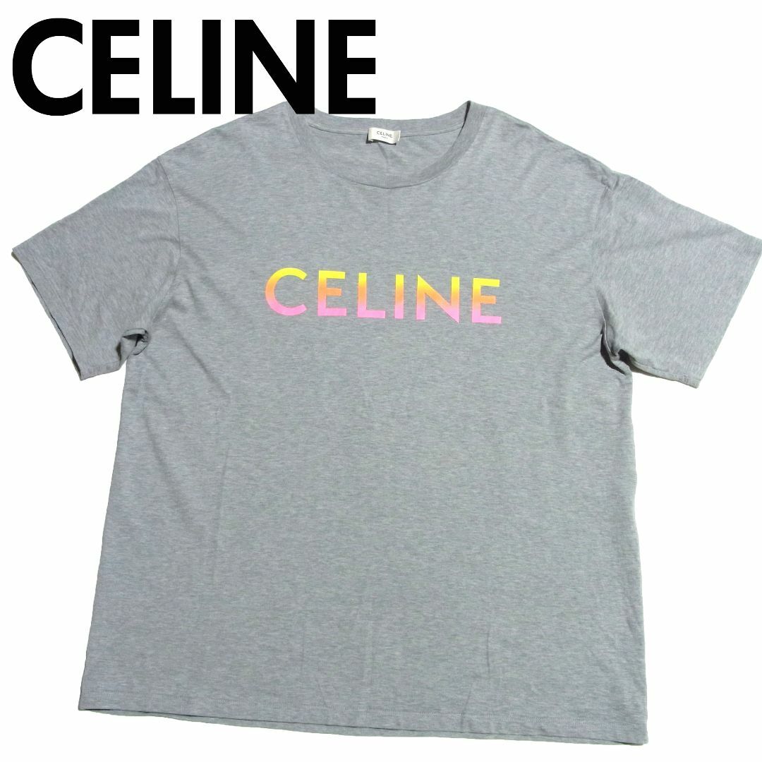 celine(セリーヌ)の美品 22SS セリーヌ グラデーション ロゴ Tシャツ M 2X10B671Q メンズのトップス(Tシャツ/カットソー(半袖/袖なし))の商品写真