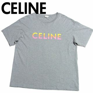 セリーヌ(celine)の美品 22SS セリーヌ グラデーション ロゴ Tシャツ M 2X10B671Q(Tシャツ/カットソー(半袖/袖なし))