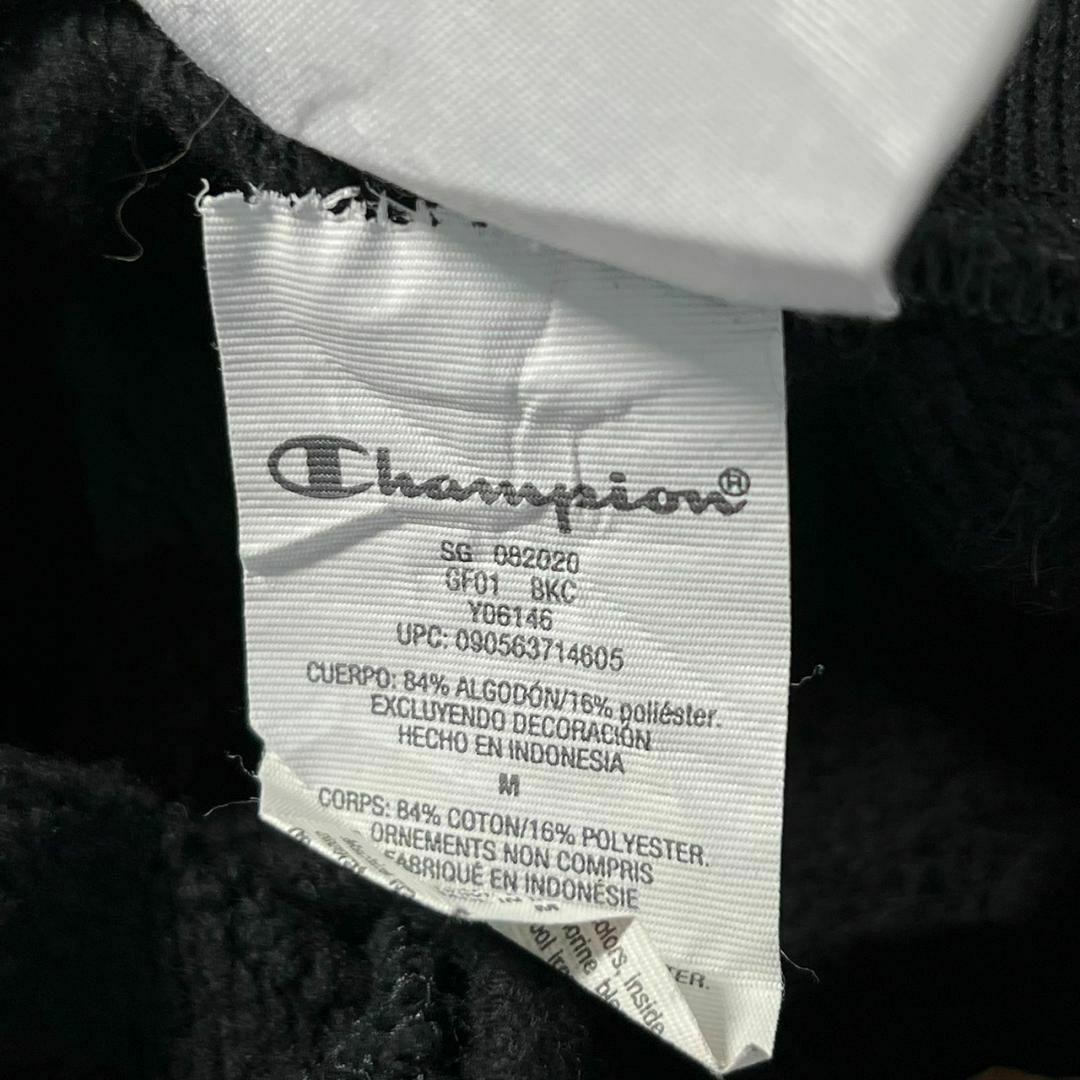 Champion(チャンピオン)のchampion USA古着 スウェットパンツ リバースウィーブ 裾ロゴ 黒 M メンズのパンツ(その他)の商品写真