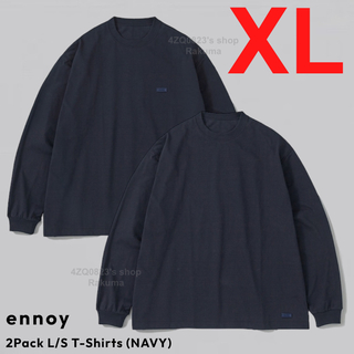 ワンエルディーケーセレクト(1LDK SELECT)のennoy 2Pack L/S T-Shirts NAVY エンノイ  XL(Tシャツ/カットソー(七分/長袖))