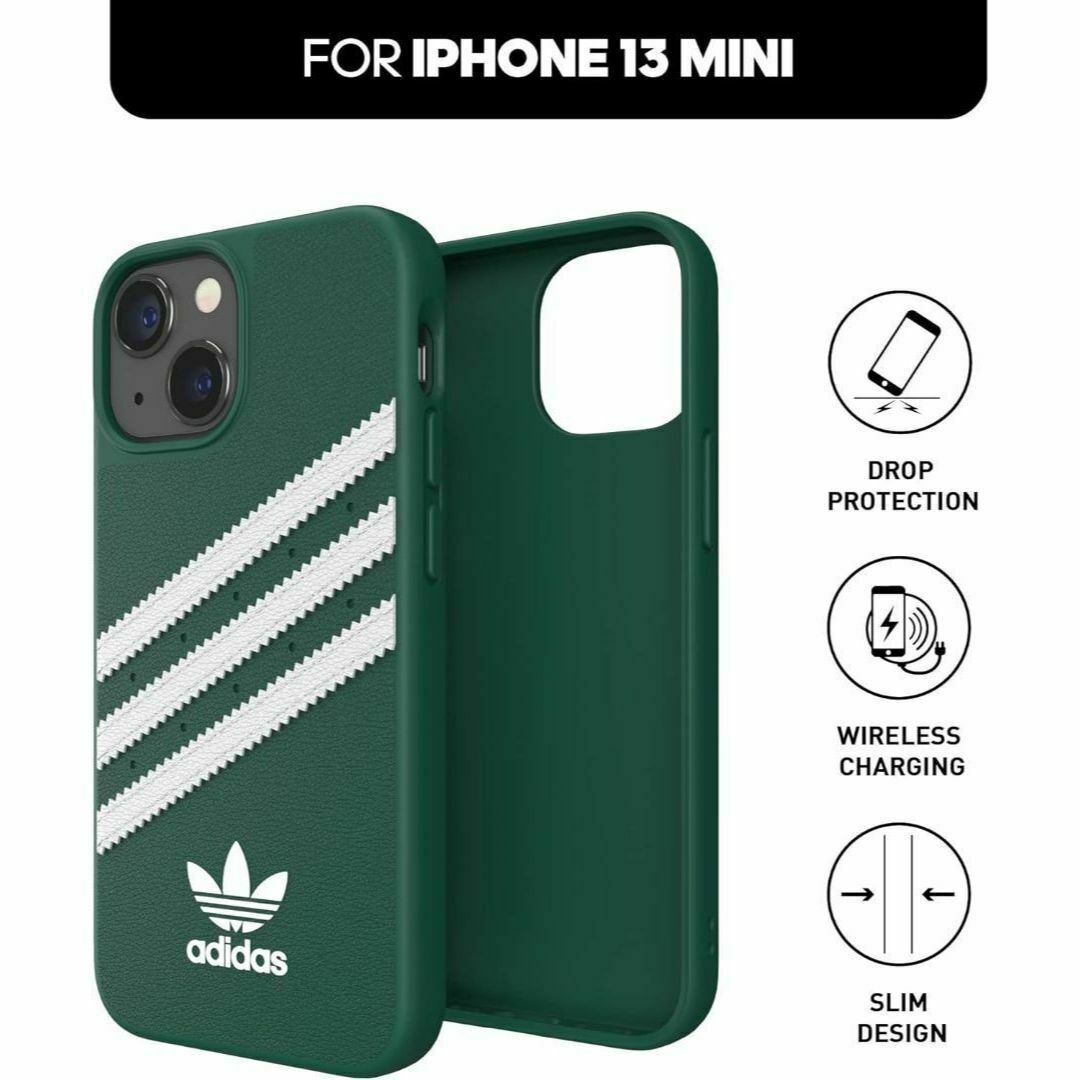 adidas(アディダス)のアディダス iPhone 13mini用サンバ 3-ストライプス グリーン スマホ/家電/カメラのスマホアクセサリー(iPhoneケース)の商品写真