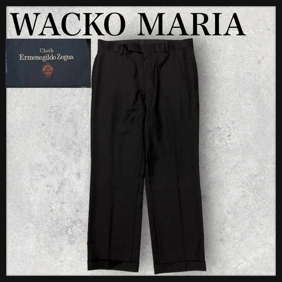 WACKO MARIA(ワコマリア)の9550【即完売モデル】ワコマリア×ゼニア☆ストライプ人気カラーパンツ　美品 メンズのパンツ(スラックス)の商品写真