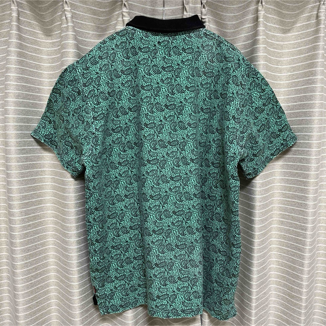 STUSSY(ステューシー)の【稀少】STUSSY ポロシャツ ペイズリー XL グリーン 緑 ステューシー メンズのトップス(ポロシャツ)の商品写真