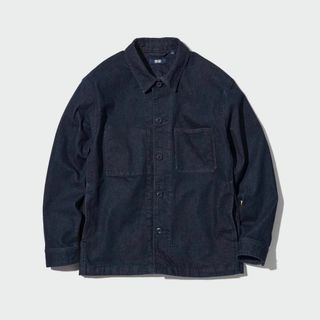 ユニクロ(UNIQLO)の【即決】新品 UNIQLO デニムワークジャケット 濃紺 サイズ L(Gジャン/デニムジャケット)