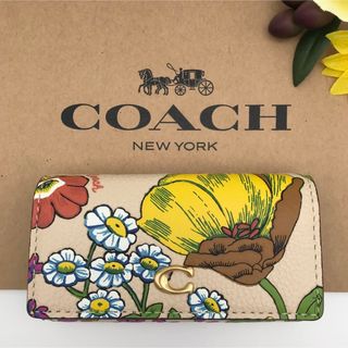 コーチ(COACH)のCOACH ★大人気★ 6リングキーケース フローラルプリント CK734 新品(キーケース)