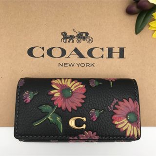 コーチ(COACH)のCOACH ★大人気★ 6リングキーケース フローラルプリントCM778 新品(キーケース)