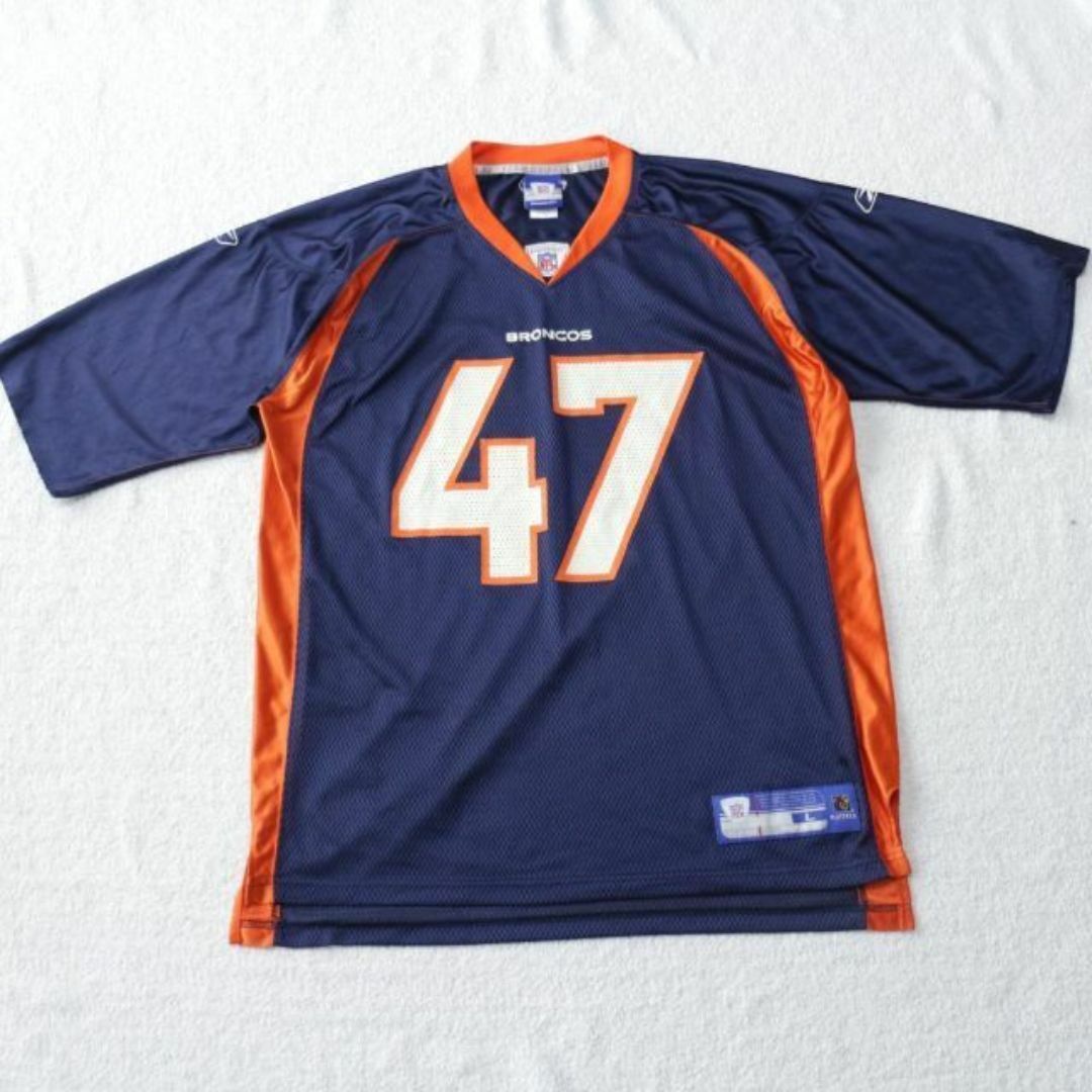 Reebok(リーボック)のNFL reebok ブロンコス ゲームシャツ ユニフォーム 47 リンチ L メンズのトップス(Tシャツ/カットソー(半袖/袖なし))の商品写真