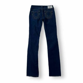 トゥルーレリジョン(True Religion)の美品 トゥルーレリジョン レディース ストレート デニム W25 濃紺 ジーンズ(デニム/ジーンズ)