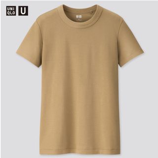 ユニクロ(UNIQLO)のUNIQLO・クルーネックT(半袖)・オリーブ・Lサイズ(Tシャツ(半袖/袖なし))