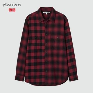 ユニクロ(UNIQLO)の新品 UNIQLO JWA フランネルチェックシャツ 長袖 レッド サイズ XL(シャツ)