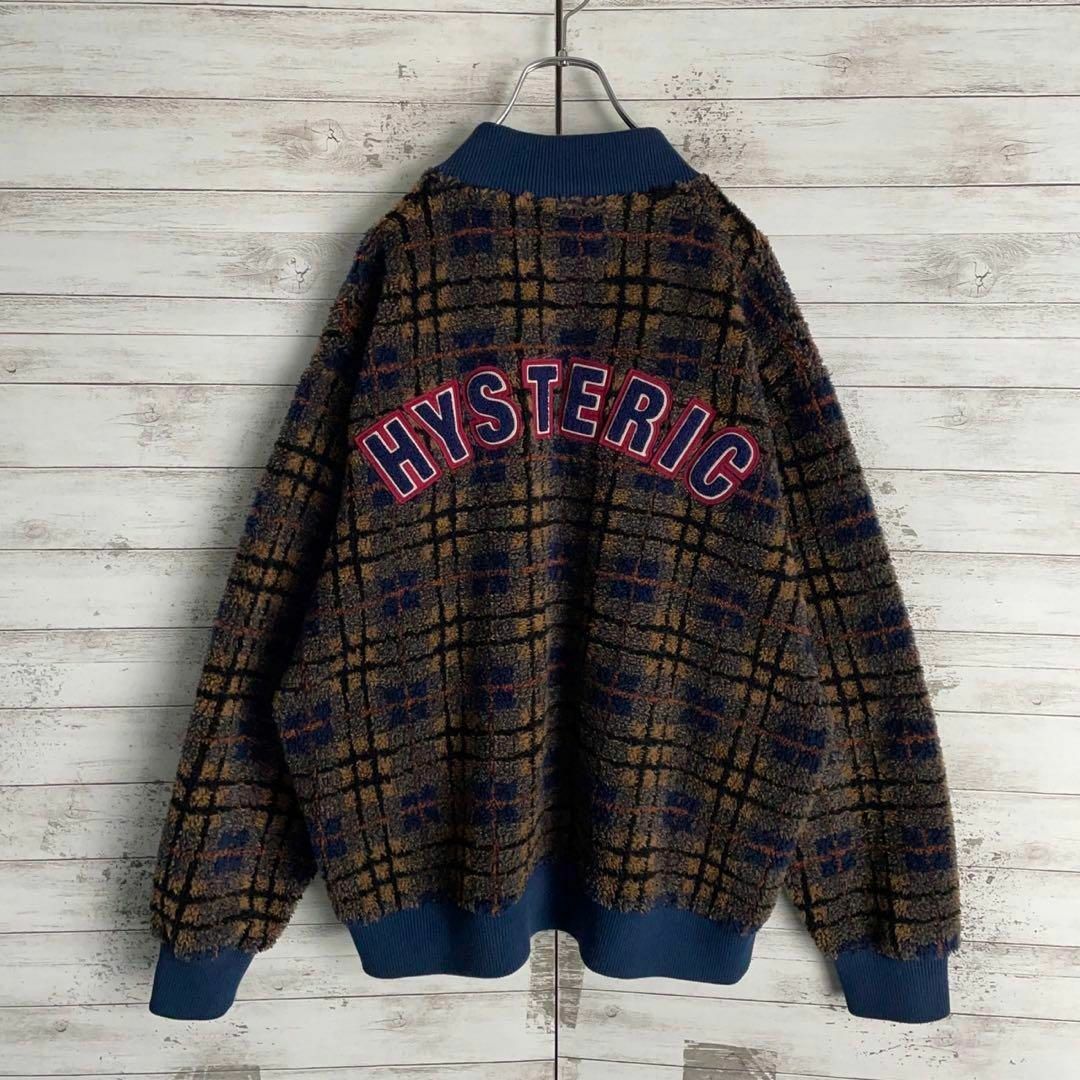 HYSTERIC GLAMOUR(ヒステリックグラマー)の.9534【希少デザイン】ヒステリックグラマー☆パイル地アーチロゴジャケット美品 メンズのジャケット/アウター(スタジャン)の商品写真