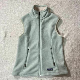 パタゴニア(patagonia)のpatagonia パタゴニア シンチラ ボアベスト レディース 水色 古着(ベスト/ジレ)