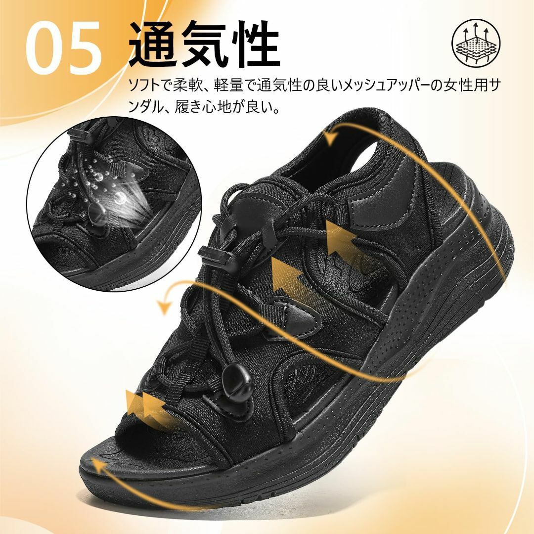 [ziitop] 厚底 スポーツサンダル レディース 歩きやすい ナースサンダル レディースの靴/シューズ(その他)の商品写真